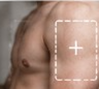 Torso photo with a placement box